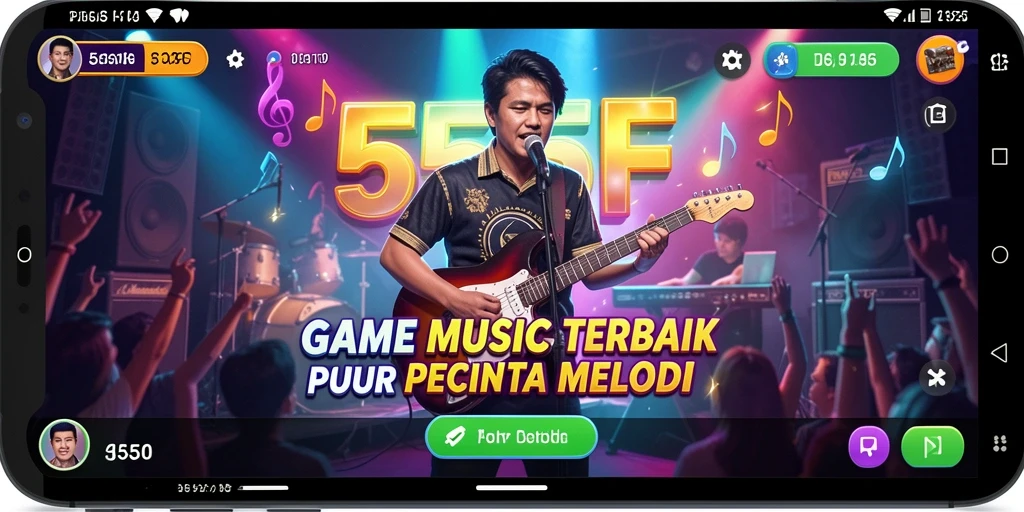Tampilan gameplay interaktif dari 555F yang menyenangkan.