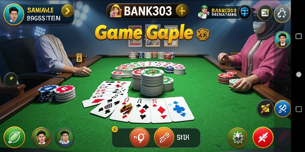 Tampilan gameplay Gaple yang menarik dan interaktif.