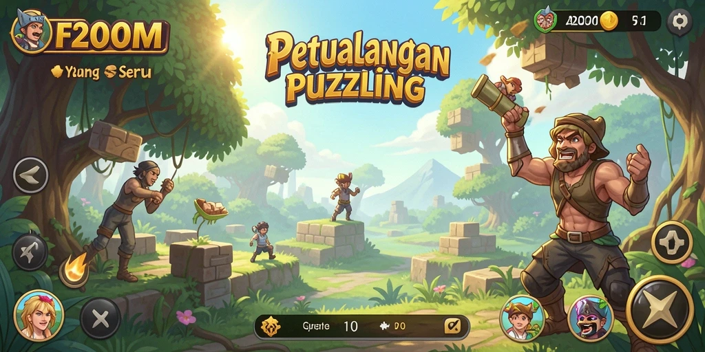 Tampilan gameplay seru dan menantang dalam F200M.