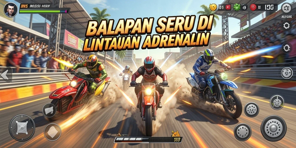 Gameplay Racing yang menegangkan dan seru di INS55.