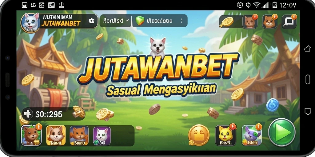 Tampilan gameplay JUTAWANBET yang penuh warna dan menyenangkan.