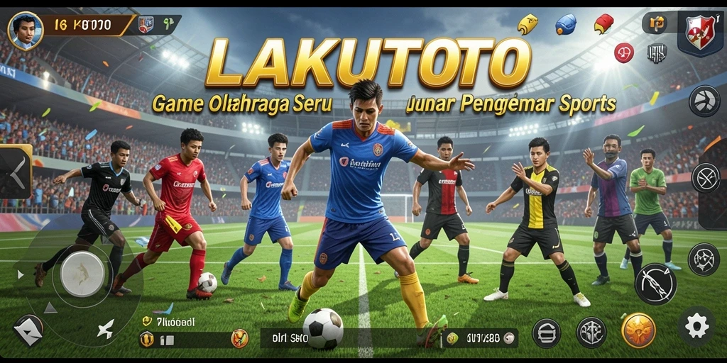 Screenshot gameplay LAKUTOTO menampilkan aksi olahraga yang mendebarkan.
