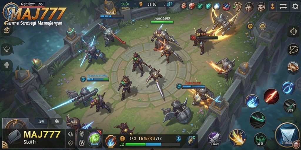 Screenshot utama menampilkan aksi seru dalam gameplay SLG.