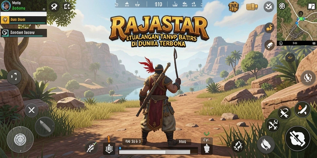 Screenshot gameplay RAJASTAR: petualangan seru di dunia terbuka.