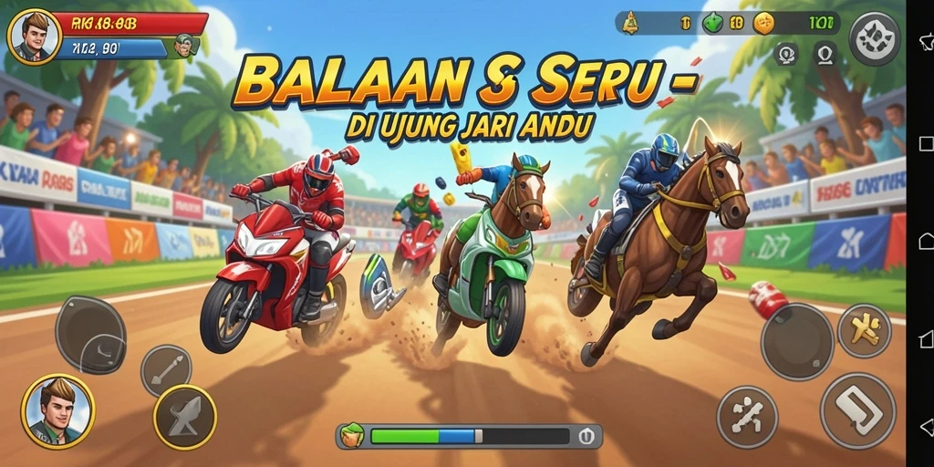 Tampilan aksi balapan yang mendebarkan dari RK88 dengan grafis menawan.