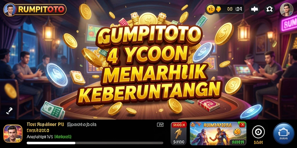 Screenshot gameplay RUMPITOTO menampilkan pengelolaan bisnis yang menyenangkan.