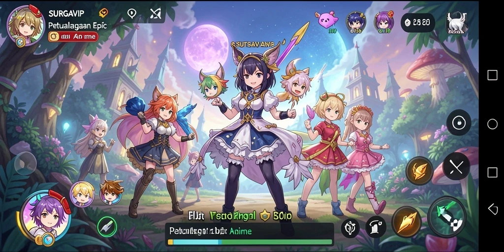 Tampilan gameplay SURGAVIP yang menakjubkan dan penuh aksi.