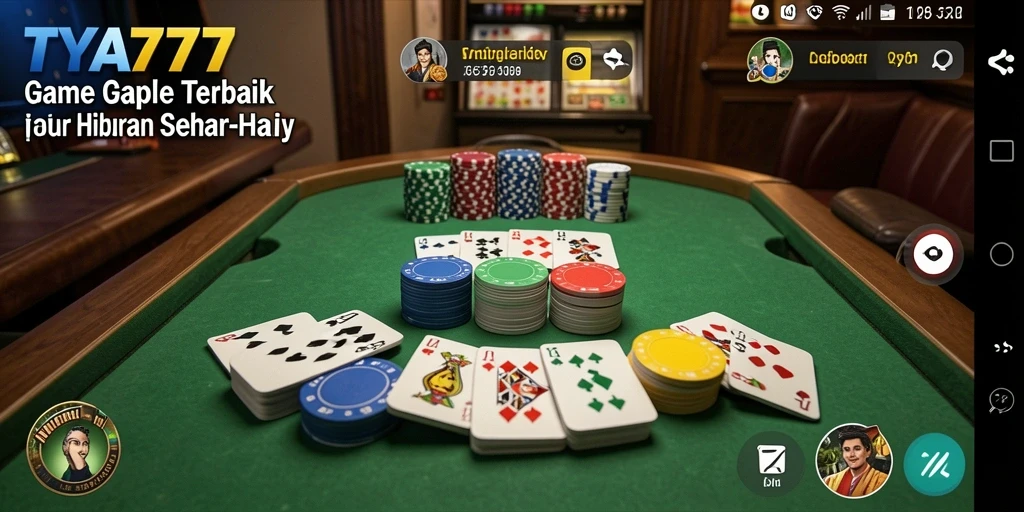 Tampilan gameplay seru dalam TYA777 saat bermain Gaple.