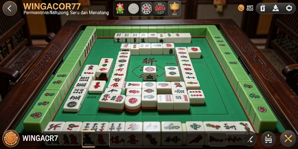 Screenshot utama WINGACOR77 menampilkan pengalaman bermain Mahjong yang seru.